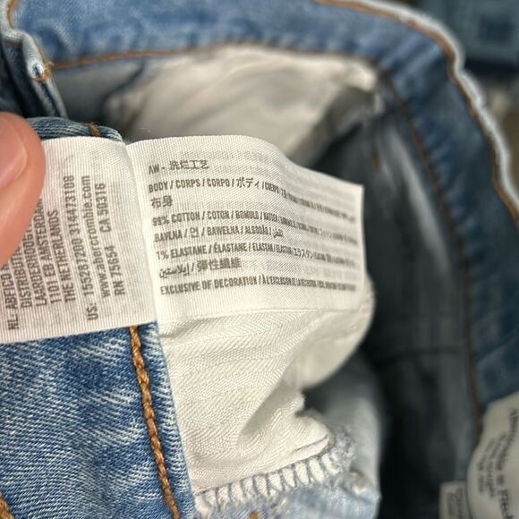 Abercrombie The Ankle Straight Ultra High Rise Curve Love - Picture 8 of 9